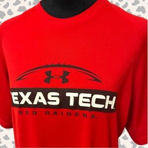 Under Armour T-Shirt Size Medium Short Sleeve Texas Tech Football Red Raiders
